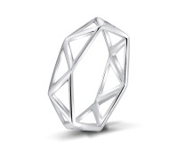 Triangle Shaped Silver Ring NSR-4031